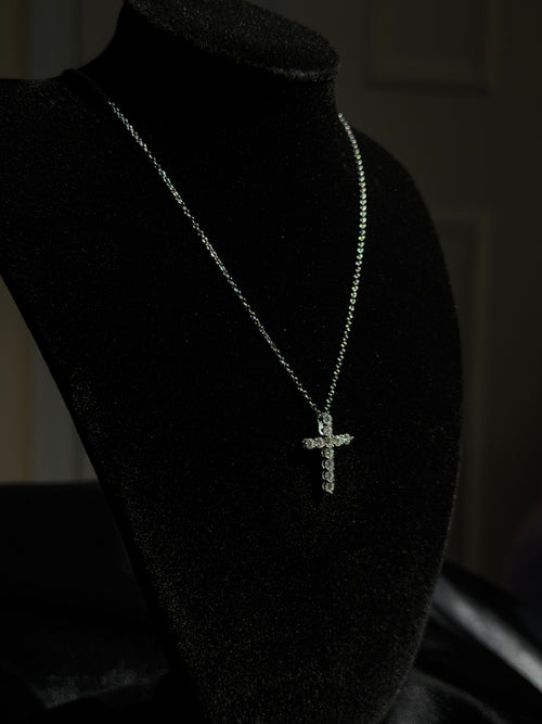 Eternal Cross- Moissanite Cross Necklace
